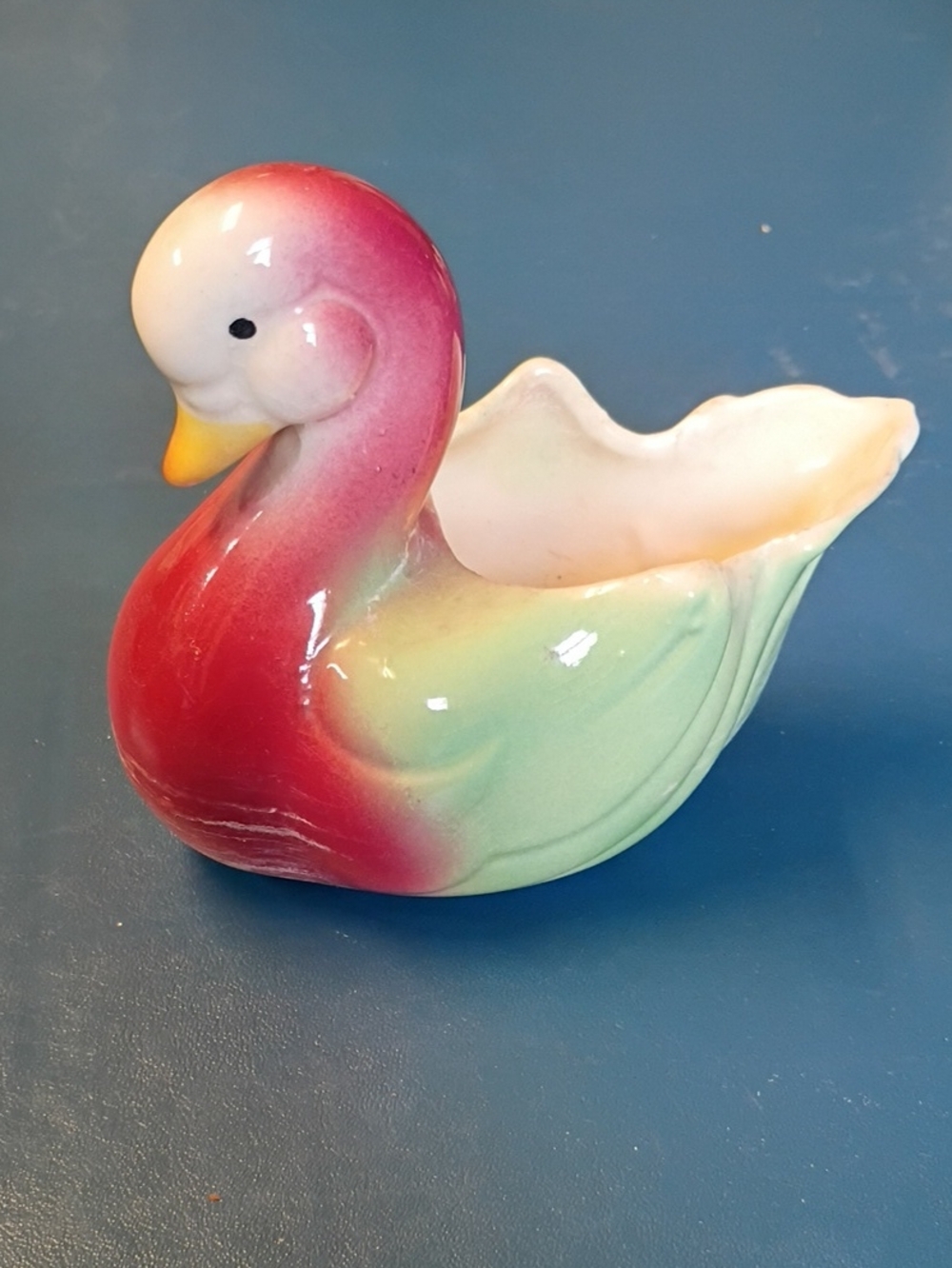 Ceramic Swan Planter in Pink, Red and Mint
